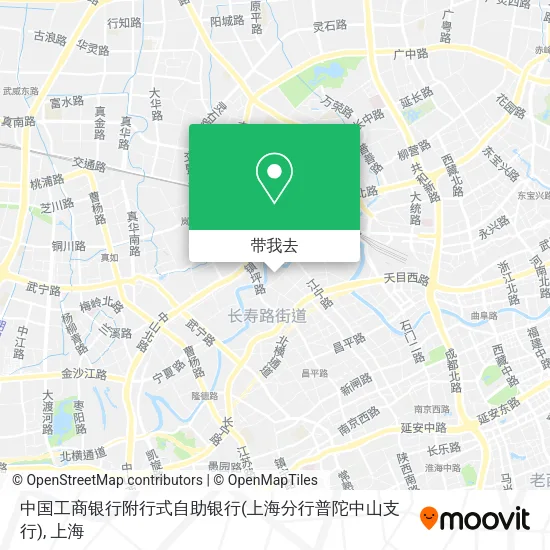 中国工商银行附行式自助银行(上海分行普陀中山支行)地图