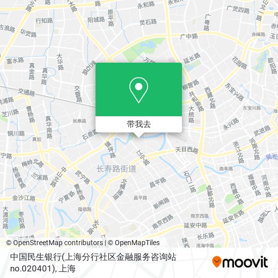 中国民生银行(上海分行社区金融服务咨询站no.020401)地图