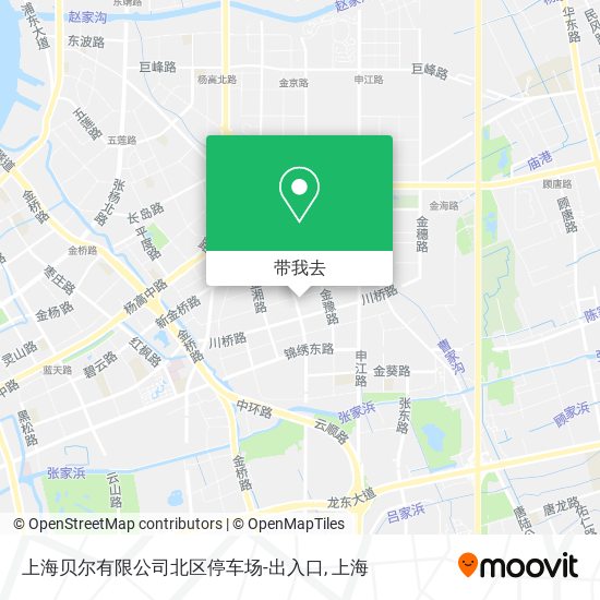 上海贝尔有限公司北区停车场-出入口地图