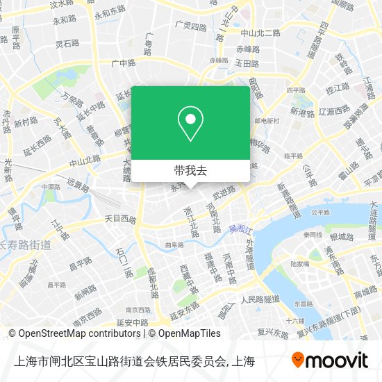 上海市闸北区宝山路街道会铁居民委员会地图