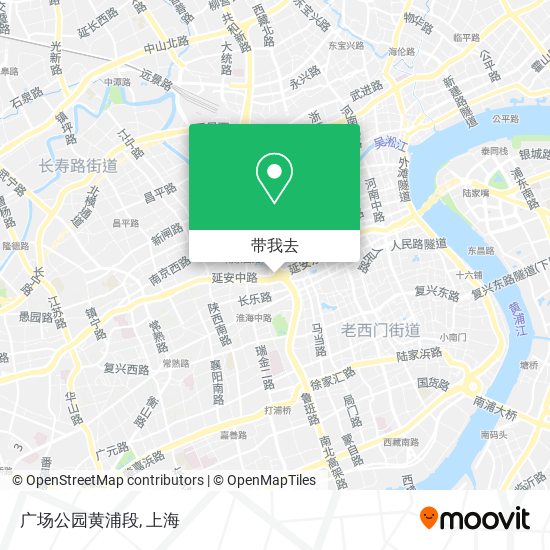广场公园黄浦段地图