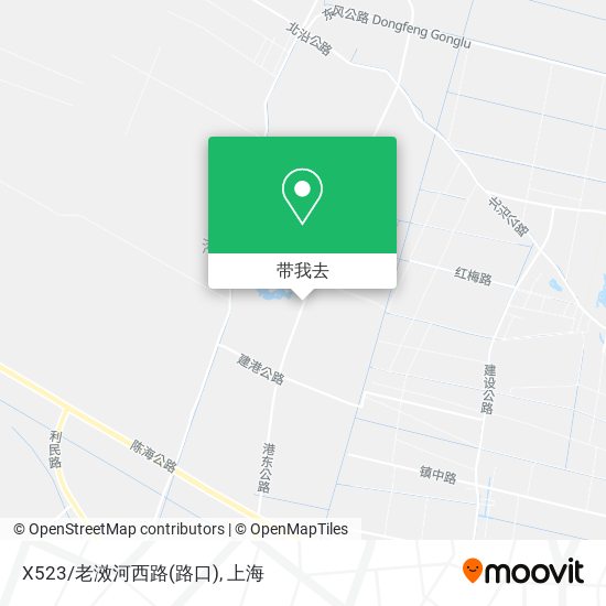 X523/老滧河西路(路口)地图