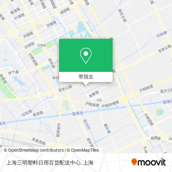 上海三明塑料日用百货配送中心地图