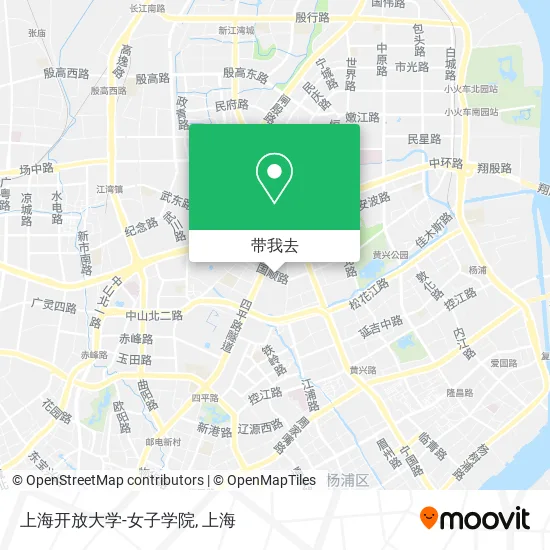 上海开放大学-女子学院地图