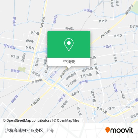 沪杭高速枫泾服务区地图