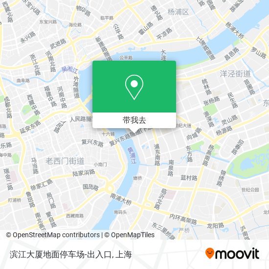 滨江大厦地面停车场-出入口地图