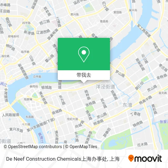 De Neef Construction Chemicals上海办事处地图