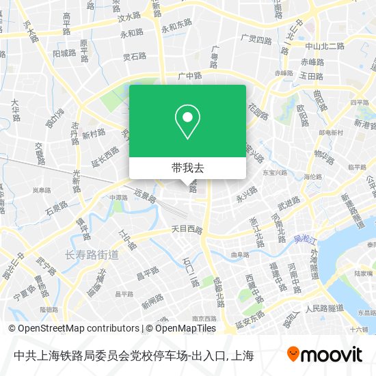 中共上海铁路局委员会党校停车场-出入口地图
