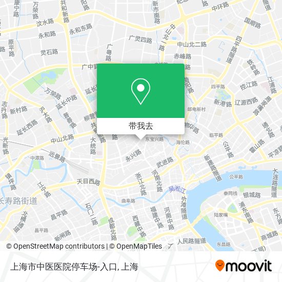 上海市中医医院停车场-入口地图