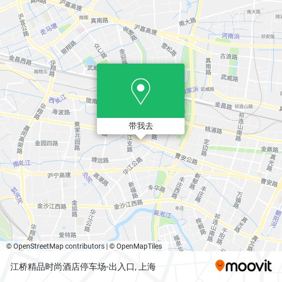 江桥精品时尚酒店停车场-出入口地图