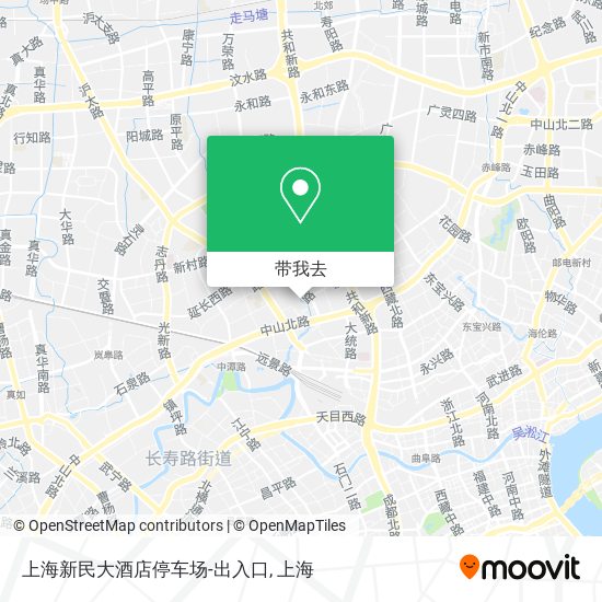 上海新民大酒店停车场-出入口地图