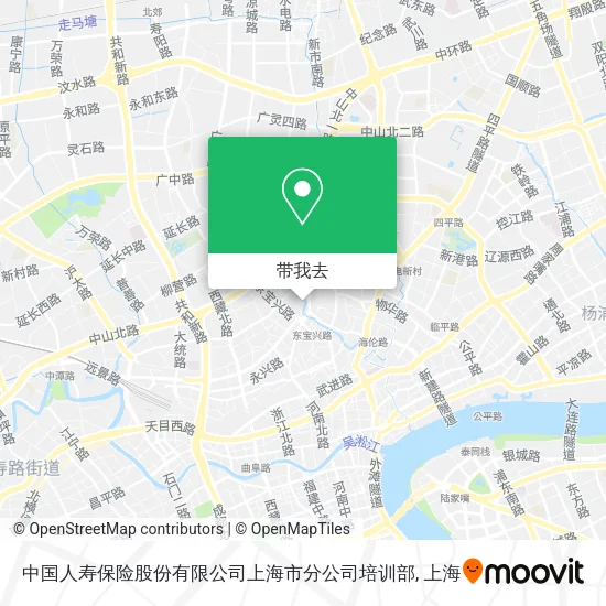 中国人寿保险股份有限公司上海市分公司培训部地图