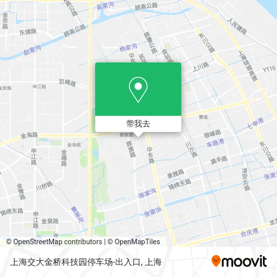 上海交大金桥科技园停车场-出入口地图
