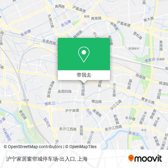 沪宁家居窗帘城停车场-出入口地图