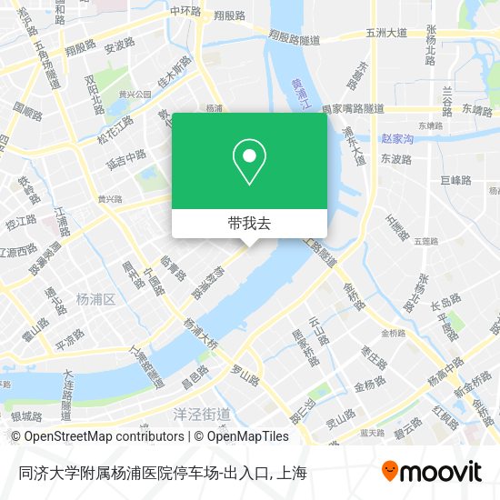 同济大学附属杨浦医院停车场-出入口地图