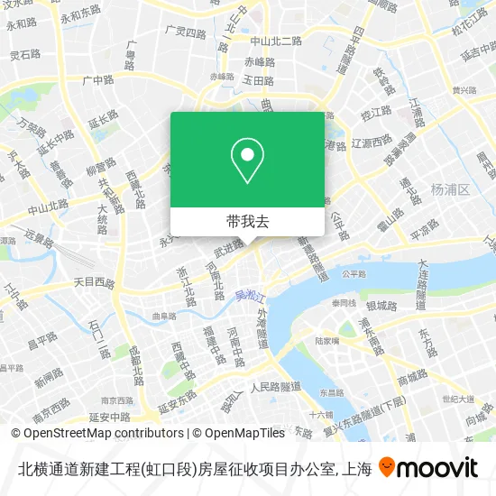 北横通道新建工程(虹口段)房屋征收项目办公室地图