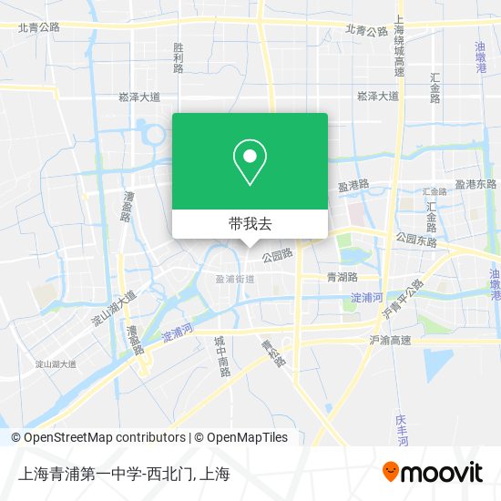上海青浦第一中学-西北门地图