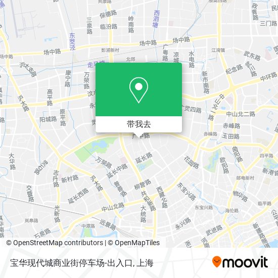 宝华现代城商业街停车场-出入口地图