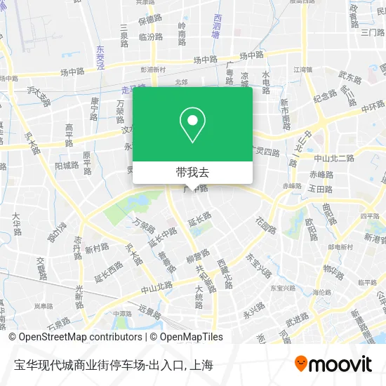 宝华现代城商业街停车场-出入口地图