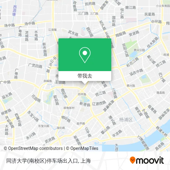 同济大学(南校区)停车场出入口地图