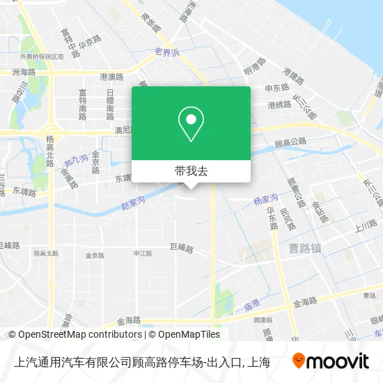 上汽通用汽车有限公司顾高路停车场-出入口地图