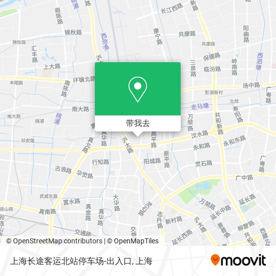上海长途客运北站停车场-出入口地图