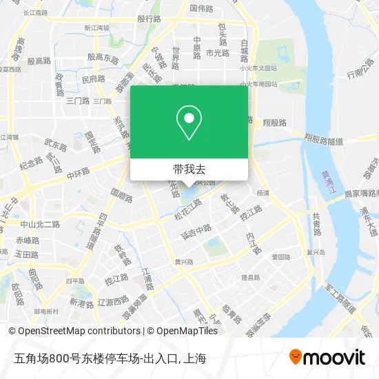 五角场800号东楼停车场-出入口地图