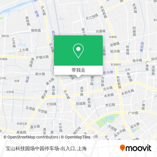 宝山科技园场中园停车场-出入口地图