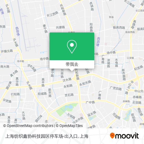 上海纺织鑫协科技园区停车场-出入口地图
