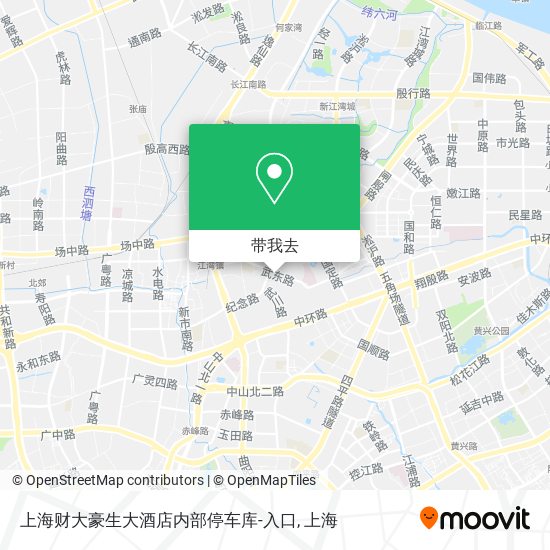 上海财大豪生大酒店内部停车库-入口地图