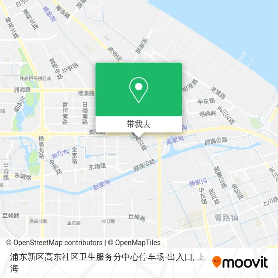 浦东新区高东社区卫生服务分中心停车场-出入口地图