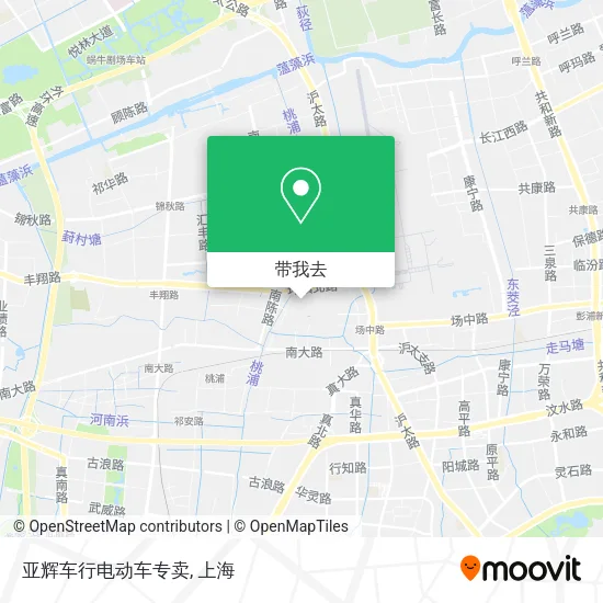 亚辉车行电动车专卖地图