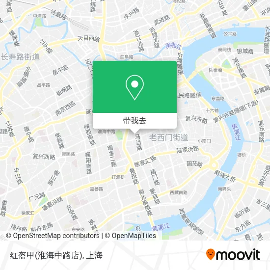 红盔甲(淮海中路店)地图