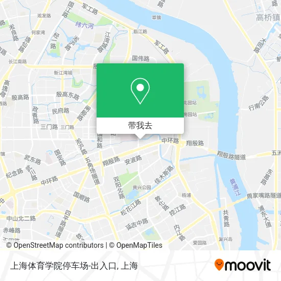 上海体育学院停车场-出入口地图