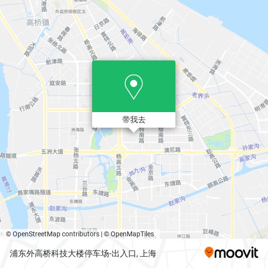 浦东外高桥科技大楼停车场-出入口地图