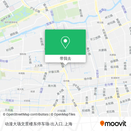 动漫大场文景楼东停车场-出入口地图
