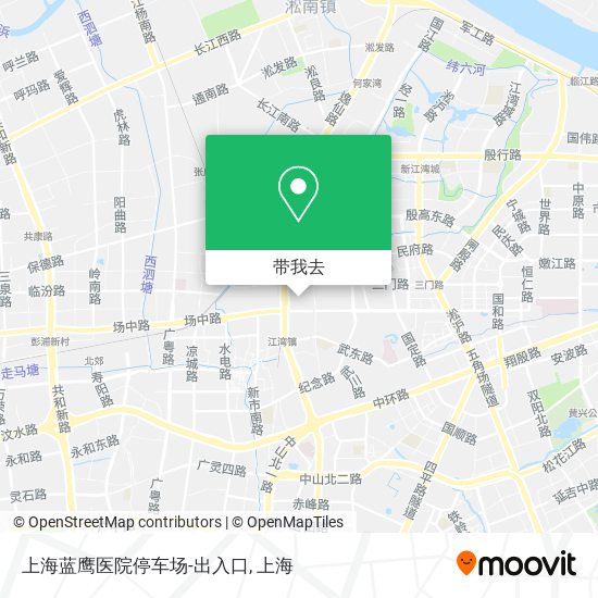 上海蓝鹰医院停车场-出入口地图