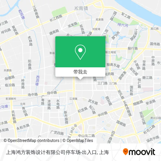 上海鸿方装饰设计有限公司停车场-出入口地图