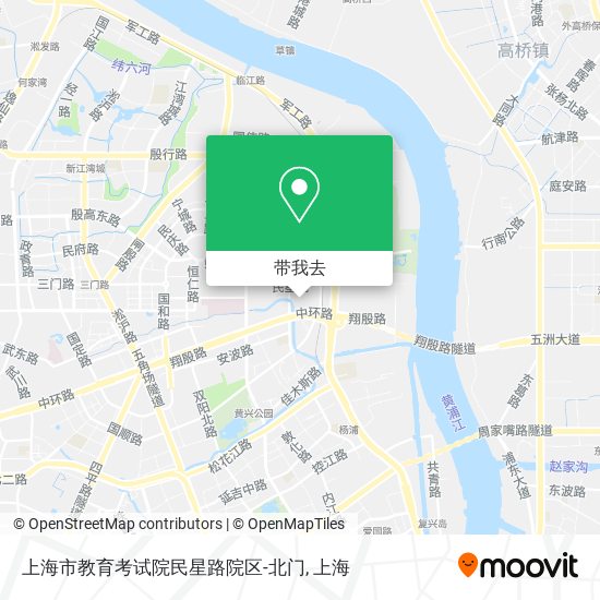 上海市教育考试院民星路院区-北门地图