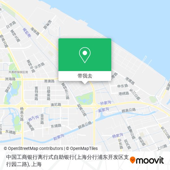 中国工商银行离行式自助银行(上海分行浦东开发区支行园二路)地图