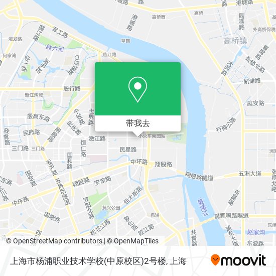 上海市杨浦职业技术学校(中原校区)2号楼地图