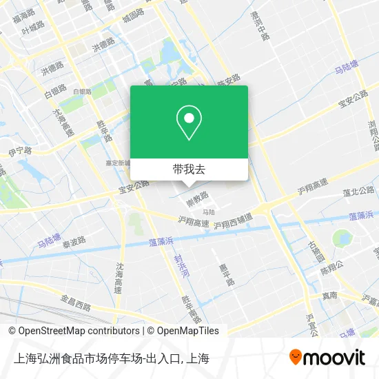上海弘洲食品市场停车场-出入口地图