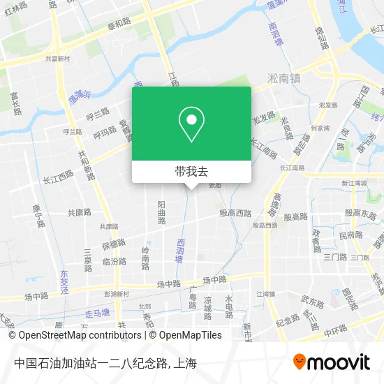 中国石油加油站一二八纪念路地图