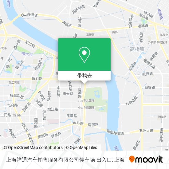 上海祥通汽车销售服务有限公司停车场-出入口地图