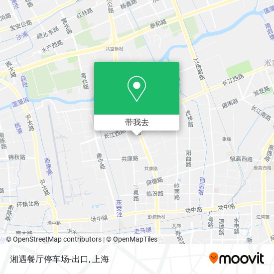 湘遇餐厅停车场-出口地图