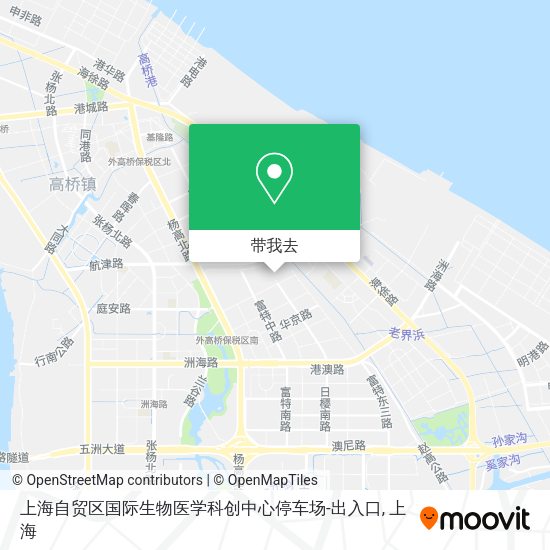 上海自贸区国际生物医学科创中心停车场-出入口地图