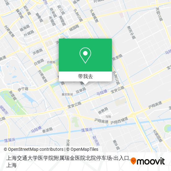 上海交通大学医学院附属瑞金医院北院停车场-出入口地图