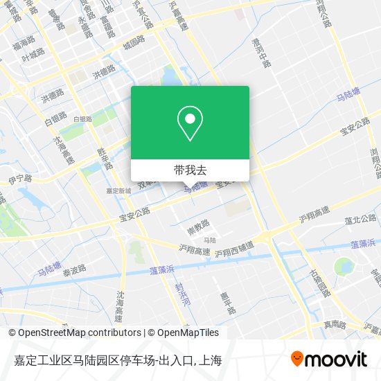 嘉定工业区马陆园区停车场-出入口地图