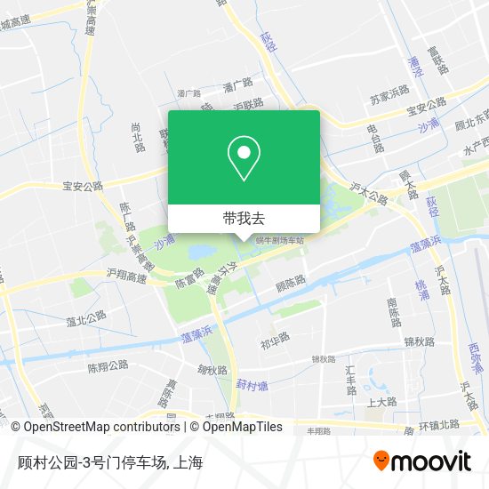 顾村公园-3号门停车场地图