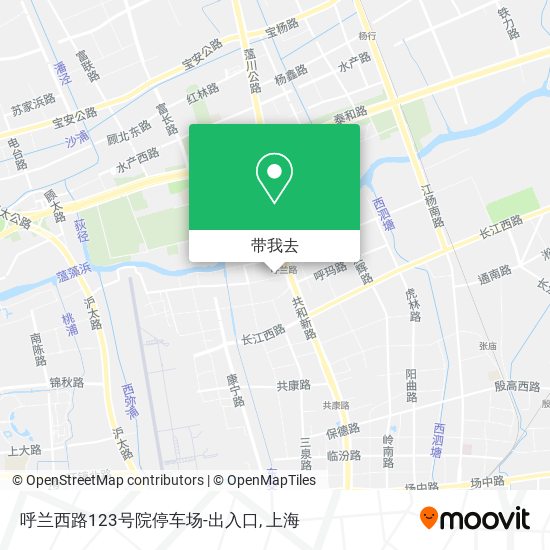 呼兰西路123号院停车场-出入口地图